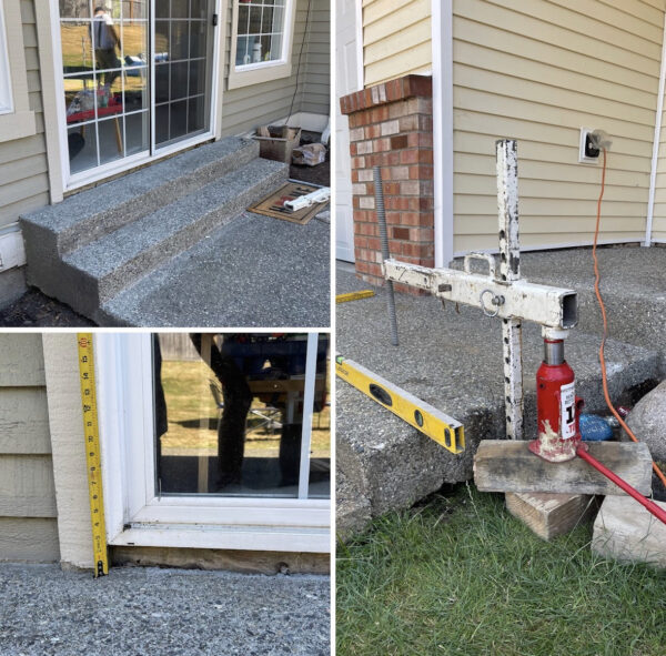 Renton City – Concrete Lifting The house had Concrete problems, Concrete level in a few areas was below level. We helped the owner with this problem and leveled concrete.